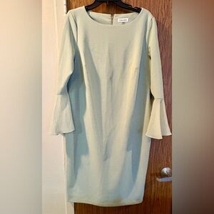 Calvin Klein Cream Long Sleeve Dress